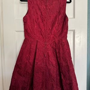 Elegant Red Floral Dress
